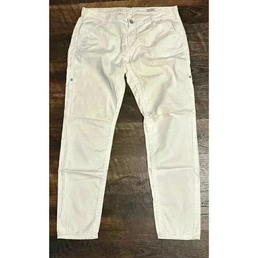 Silver Jeans Gwen Chino Relaxed Skinny Women's Size 34x29.5 White Pants - Picture 5 of 11